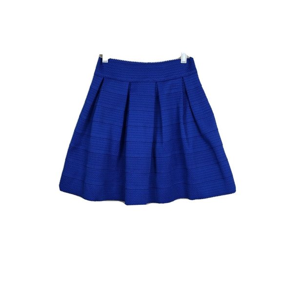 Express Dresses & Skirts - SOLDExpress Blue Pleated A Line Skirt Poly/Rubber